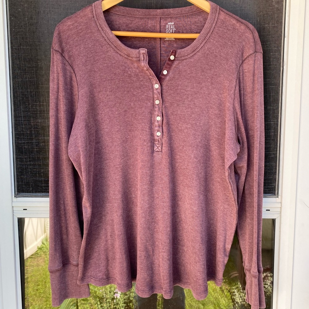 Real Soft Henley Long Sleeve Shirt